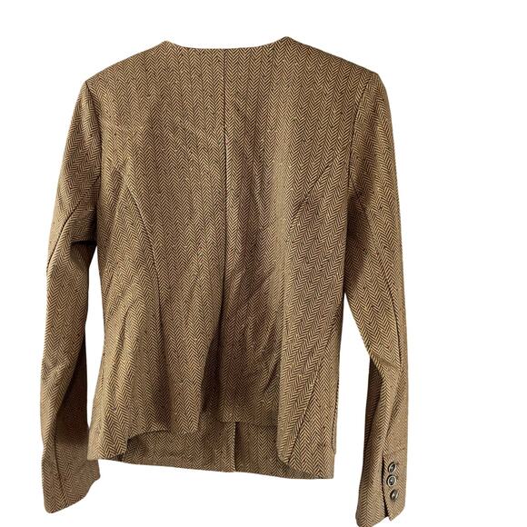 Cabi Size Medium Penny Speckled Herringbone Jacket Brown 3170 Cotton Blend - Picture 2 of 6